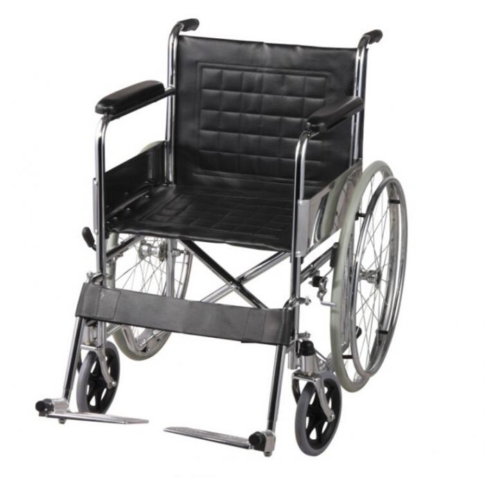 Single Axle Solid Tire Folding Steel Standard Wheelchairs